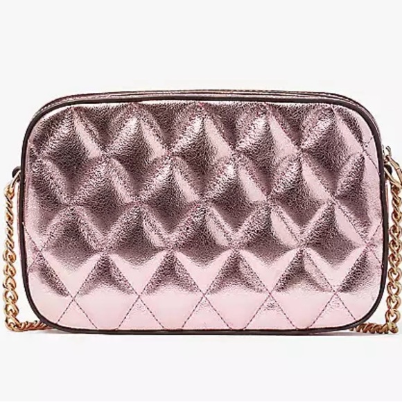 NWT Kate Spade Glimmer Quilted Metallic Crossbody in Mitten Pink - Picture 4 of 7
